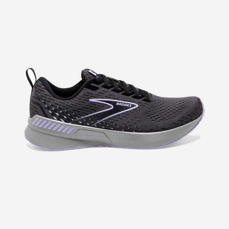 Brooks Levitate Gts 5 Springy Hardloopschoenen voor Dames Zwart /Paars (YGCNP-9315)